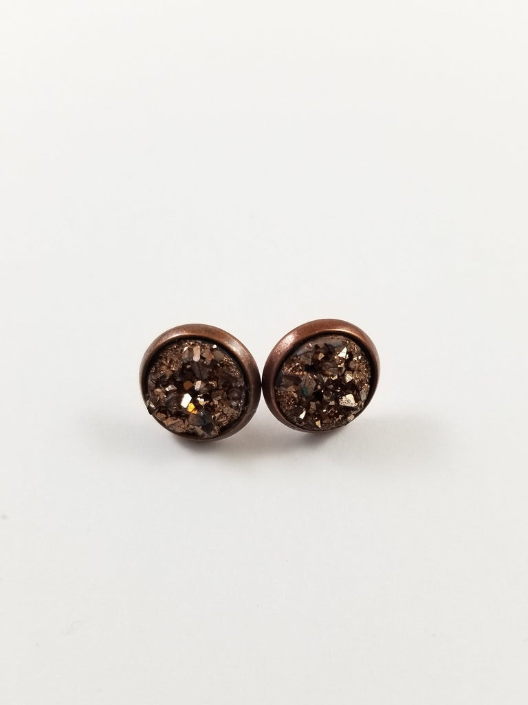 Bronze Druzy earrings