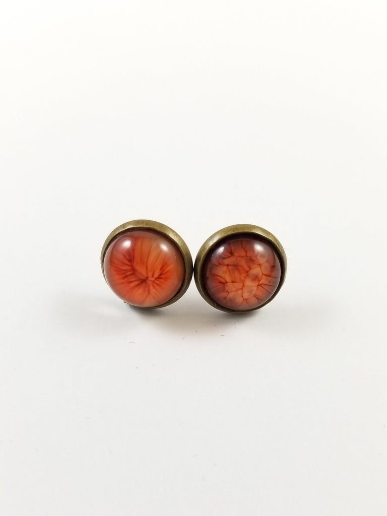 Orange Stud earrings