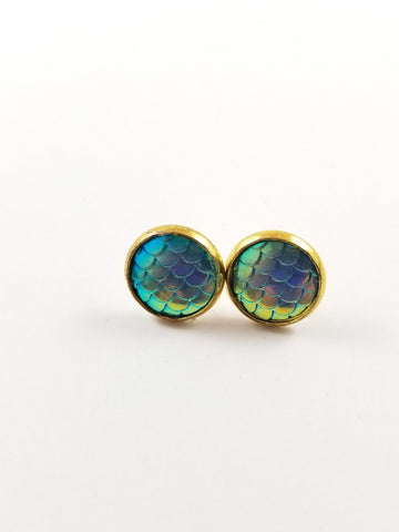 Mermaid Scale Stud earrings