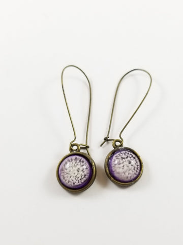 Purple earrings