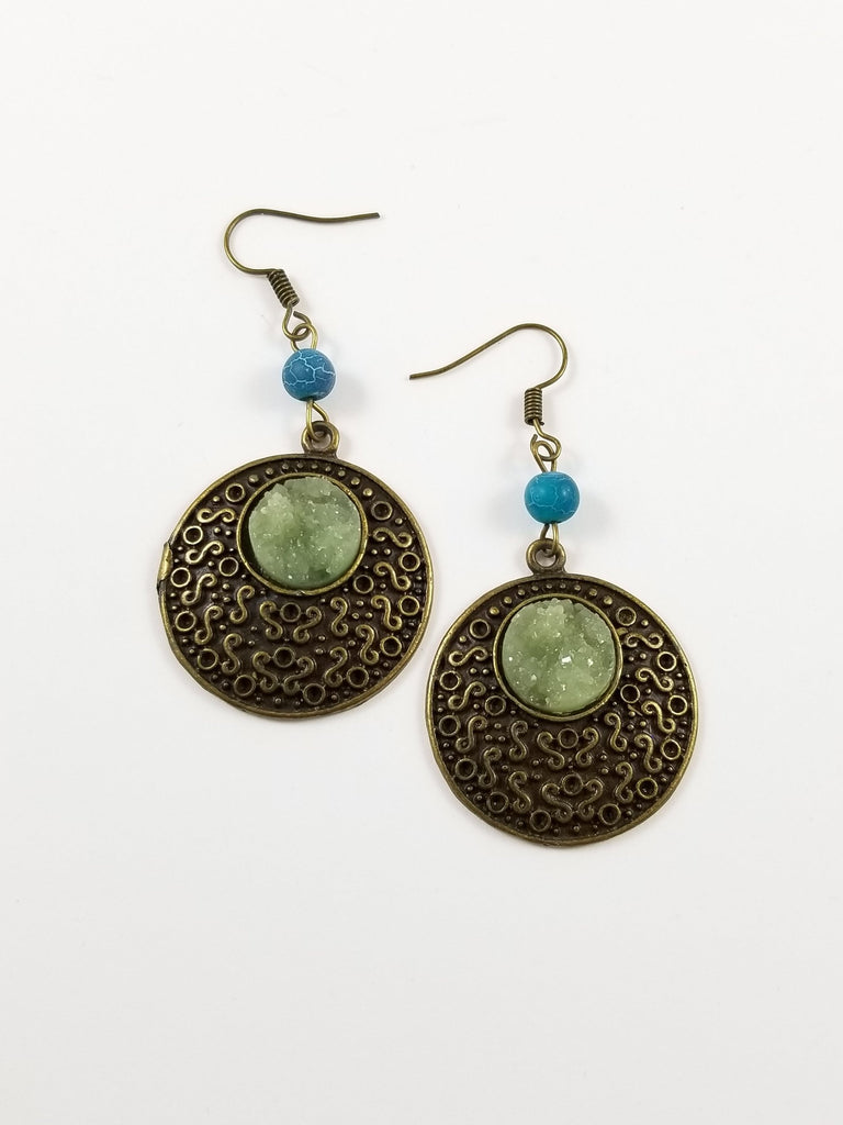 Mint Druzy earrings