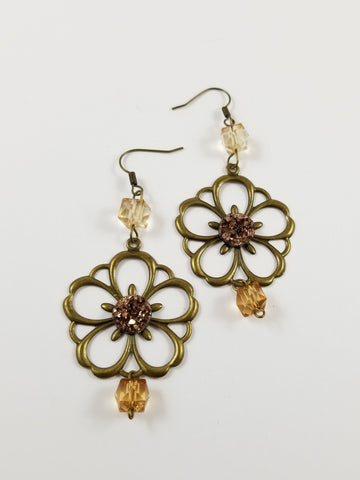 Flower Druzy earrings