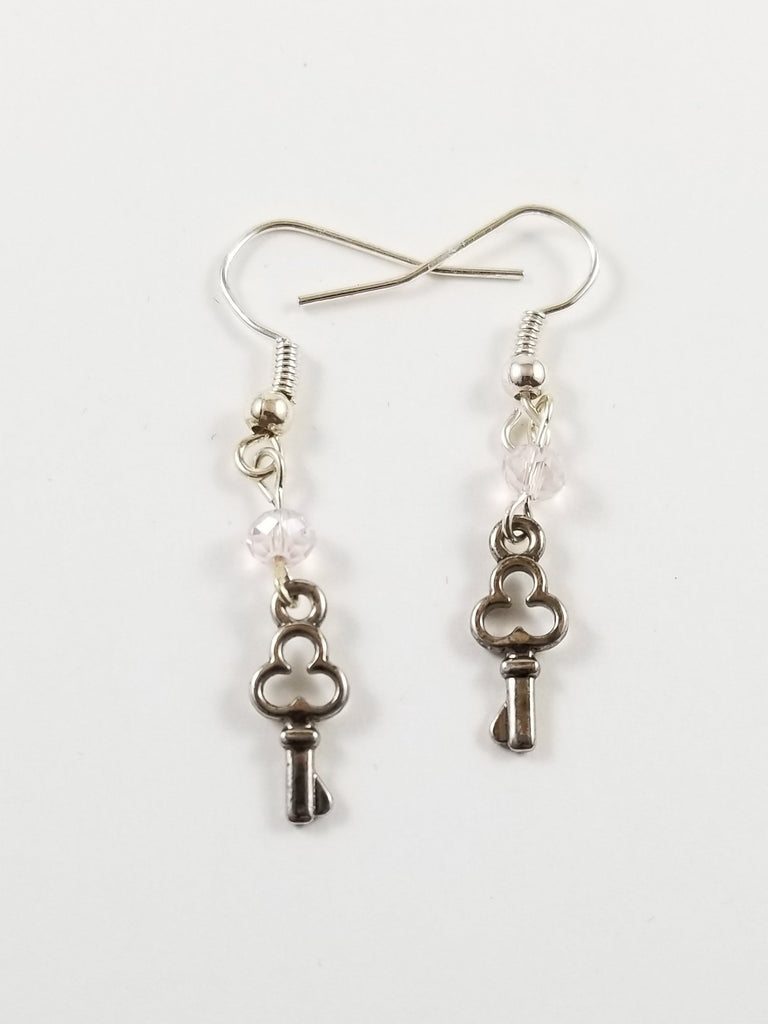 Pink Key earrings