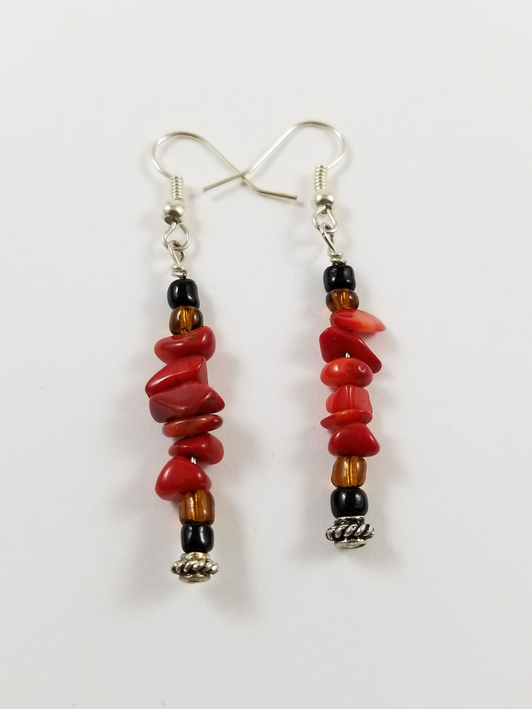 Red Stone earrings