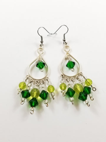 Green Bead earrings