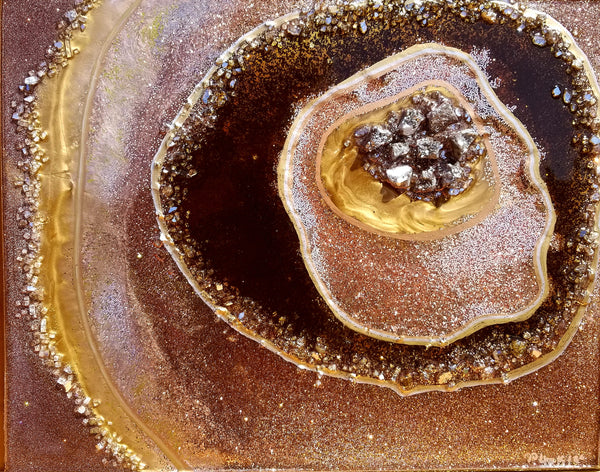 Gold geode