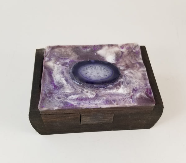 Purple Agate Trinket Box