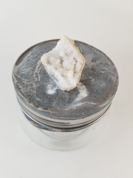 Silver Geode Jar
