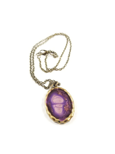 Purple pebeo pendant