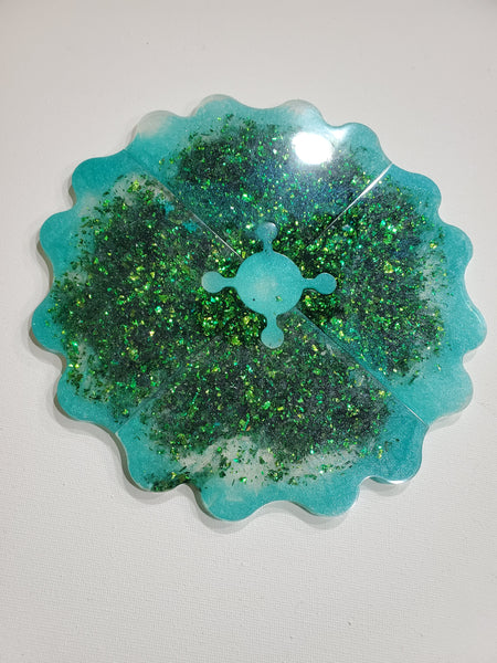 Puzzle geode coasters
