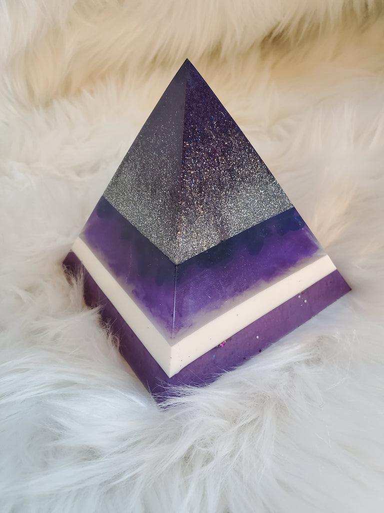 Purple and White Pyramid