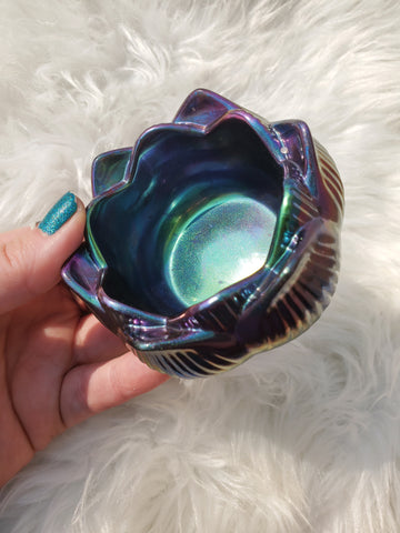 Green Chrome Lotus Dish