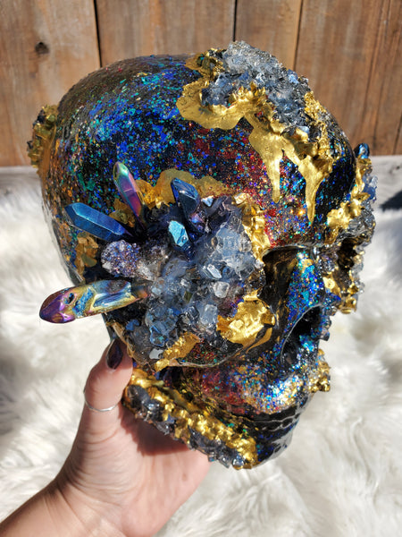 Gold Drip skull