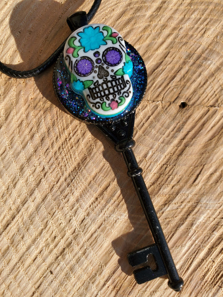Sugar skull Key Necklace