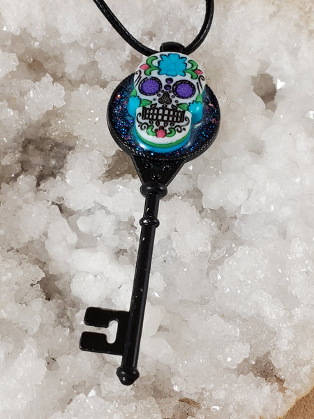 Sugar skull Key Necklace