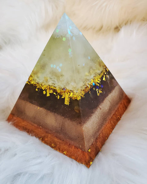 Gold and Brown Pyramid