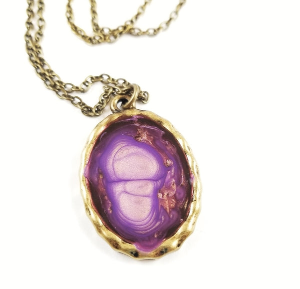 Purple pebeo pendant