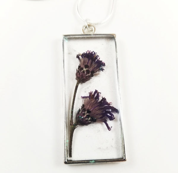 Purple flower pendant